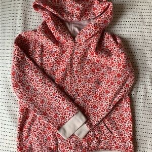 Cat and jack, red floral hoodie